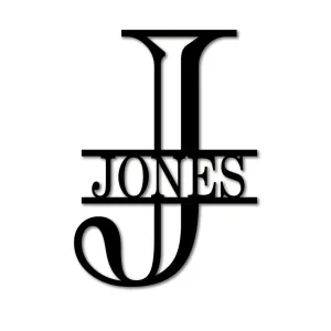 Laser Cut Metal Sign Metal Name Split Letter Personalized Iron Art Wall Sculpture