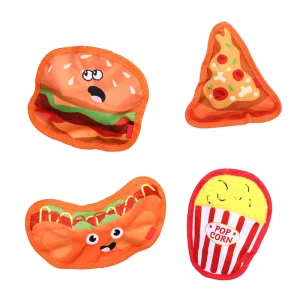 Hamburger Fries Pizza Oxford Squeaky Dog Toy
