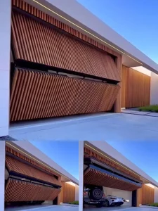 Motorized Aluminum Bi-Fold Door Automatic Operation with Remote Control