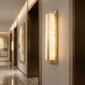 إضاءة جدارية من الحجر الطبيعي بتصميم ساحلي ناعم لإضاءة الممرات بجودة احترافية معتمدة ISO9001