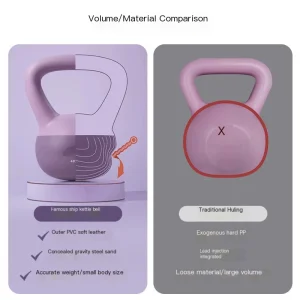 Soft Kettlebell with Steel Grit for Enhanced Home Fitness Training