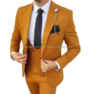 Men Suit Plaid Slim Fit 3 Pieces