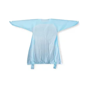 Eco-Friendly Blue Protective Gown, Thumb Loop CPE Disposable Isolation Gown Surgical Suit Medical Clothing Visitor/Exam/Patient Robe PP PE Non-Woven SMS