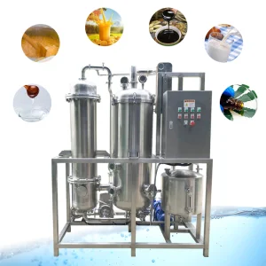 100L 200L 1000 Liter Industrial Rotary Double Effect Falling Film Milk Evaporator Multiple Vacuum Falling Film Evaporator for Hemp Thc Bho Extraction