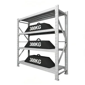 Wholesale Easy-to-Assemble 4-Layer Bolt-Free Steel Anti-Rust Powder Coated Warehouse Rack Stacking Garage Shelving