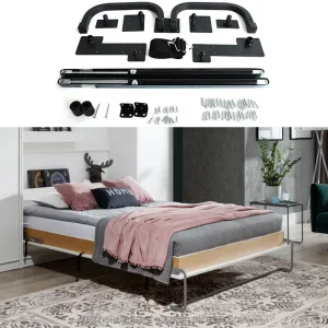 CY-7014 Full Queen Size Foldable Wall Murphy Bed Hardware Kit Mechanism Hidden Horizontal Mounted Folding Kitchen Cabinets