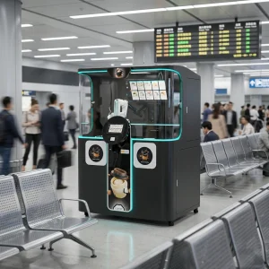 Coffee Vending Machine Auto Clean DIY Printing Custom Graphics Touchscreen Credit Card Coin SDK Cloud-Based Management