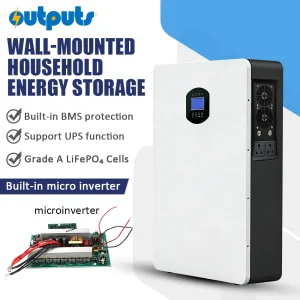 Wall-Mounted All-in-One LiFePO4 Energy Storage System with Hybrid Inverter for Peak Shaving and Emergency Backup