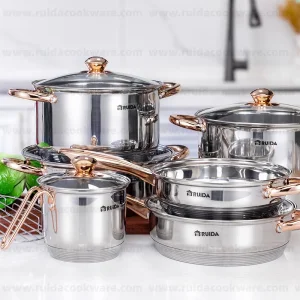 12PCS SS Cookware