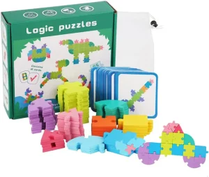 Cheap Montessori Educational Toys Wooden Pattern Blocks