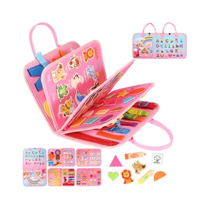 Kid Montessoris Toy Busy Board Buckle Training Game Early Educational Sensory Board Learning Basic Life Skills