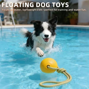 Water-resistant EVA Dog Toy Floating Dog Ball Floating EVA Dog Chew Ball Pet Chew Toys for Pool &amp; Beach Water Play