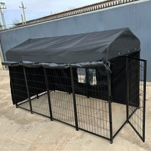 12panel Canil Grande para Cães ao Ar Livre com Cobertura Impermeável, Enclosures para Animais de Estimação, Gaiola, Casa para Cães, Corrida para Cães, Playpen para Grande Cão, Painel de Cerca