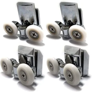 Free Sample Zinc Alloy Glass Shower Door Runners 23mm Twin Shower Door Rollers