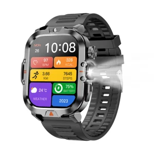 Waterproof Smartwatch with 410mAh Battery and Health Tracking