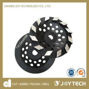 7 بوصة 180mm عجلة طحن الماس مع 12 قطع ماسية على شكل ماسة لعجلة طحن الخرسانة أداة كاشطة الماس (JOY-CW-RH12)