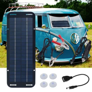 Factory Price Photovoltaic Waterproof Solar Panel 6W 12V Outdoor Solar Panel for RV Boat Motorcycle