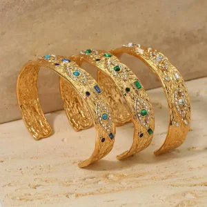 Gem Gold Cuff