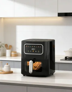10L Black Energy Saving Oil-Free Air Fryer for Household Use