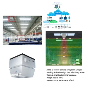 Industrial Heating Heater System for High Ceiling Indoor Areas Heat to Floor