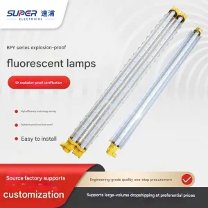 Lámpara fluorescente a prueba de explosiones de tubo LED de aluminio fundido a presión, resistente al agua y de alta resistencia industrial IP66