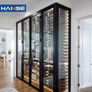 Luxury LED Light Wall-Mounted Wine Cooler Cabinet Metal Wine Rack Bottle Holder Industrial Custom Bar Cabinet