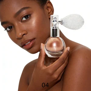 Private Label Glitter Body Highlighter Powder Hot Sale Shimmering Body Bronzer Waterproof Mineral Loose Spray Makeup