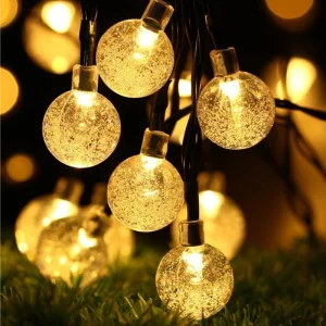 Solar LED Ball String Light Warm Light