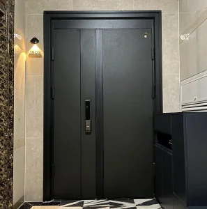 High-Security Interior Door Entrance Wooden Door with Multi-Point Lock System