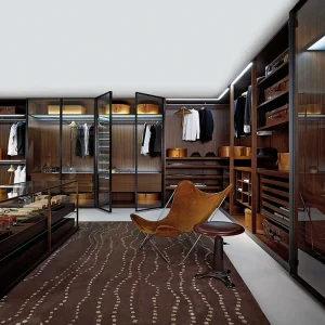 Custom Enclosed Cabinet with Laminated Walk in Closet Latest Modern Glass Cabinet Wardrobe System Portable Closet Bedroom Furniture Wardrobe