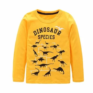 Ropa para niños Camisetas de manga larga de algodón para bebés niños Ropa infantil Camisetas gráficas