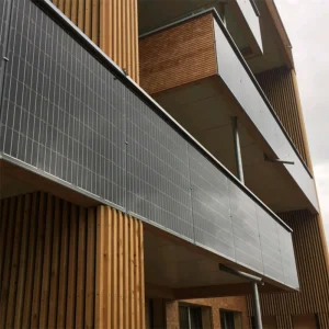Solar Panel Curtain Wall System for Buildings' Outside Fence