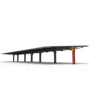 High Durability Painted Heavy Duty Loads Single Axis Solar Tracker Racking System
