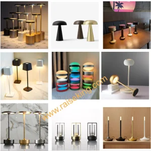 Modern Decorative Restaurant Table Lamp Rechargeable Battery LED Cordless Lamps