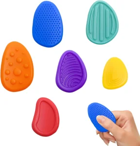 Wholesale 6 Pcs Silicone Sensory Fidget Toys Worry Stones Children's Fidget Toys for Sensory Stone Stress Relief Toy