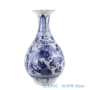 Antique Blue and White Porcelain Vase