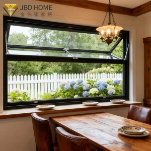 Modern Top-Hung Window for Kitchen with CE Certification (Double Glazing, Weatherproof Design, Folding Window)