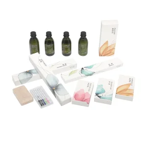 Kit de amenidades desechables de champú ecológico para baño de hotel para cinco hoteles