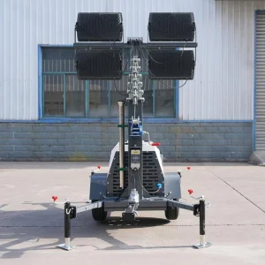 Self Contained Portable Light Tower With Battery Power For Silent Operation Portable Light Tower Battery