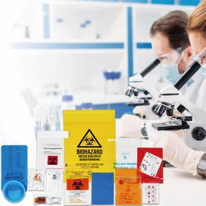 Yurui BPA Free Disposable Safety Sealing Laboratory Hospital Specimen Pill Packaging Custom 3 / 4 Layers 95kpa Biohazard Specimen Bag Trash Bag Pill Bag