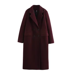 Autumn Chic Vintage Double-Breasted Long Trench Coat