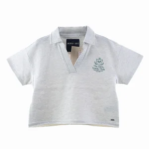Wholesale Women Lapel Polo Collar French Terry Sweatshirts with Embroidery Supplier, Suppliers