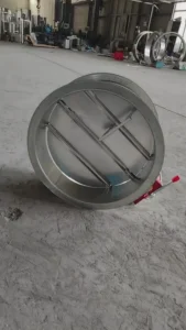 Fabricante Personalizado Rectángulo Resistente a Alta Temperatura Compuerta Eléctrica de Acero Inoxidable Normalmente Abierta HVAC Hospital