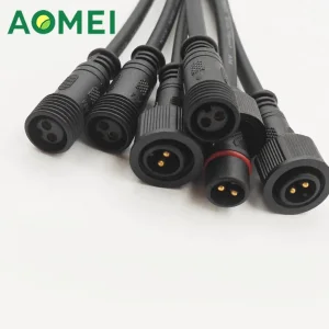 2/3/4 Pin Waterproof Male-Female Pigtail Plugs 2-Core Cable Connectors for Solar System/LED Display/Outdoor Monitoring