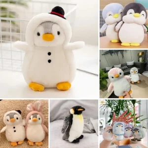 Fabricante OEM de Preço Atacado Mercado de Yiwu Brinquedos Macios para Crianças Bebês Meninos Meninas Bonecas Personalizadas Animais Pelúcia Fofa Pinguim Fábrica