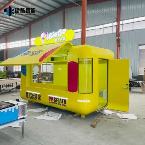 CE Certified Neon Cyberpunk Style Mobile Food Cart for Street Vending