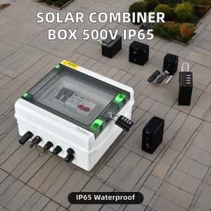 Tulabu 2-In &amp; 2-Out PV Combiner Box 25A 1000V DC Isolation Equipment with SPD Breaker for Solar Panel Power Distribution