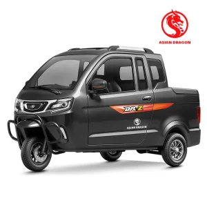 China Suppliers ASIAN DRAGON Gray-Black Open Cargo E-Trike