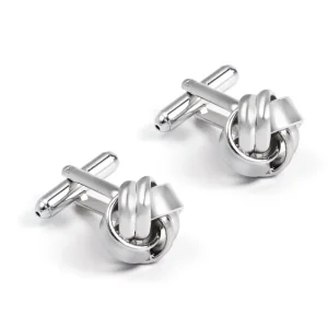 Wholesale Silk Knot Silver Color Men Cufflinks Wholesale Twist Elegance Cufflinks Manufacturer, Exporters