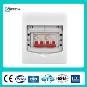 Cnkeeya Factory Price High Quality 9 Way Indoor and Outdoor Waterproof Plastic MCB Wall Mounted IP66 Distribution Switch Box Solar Combiner Box